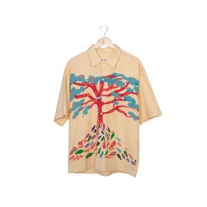 Marni Beige Shirt with Colorful Tree Design